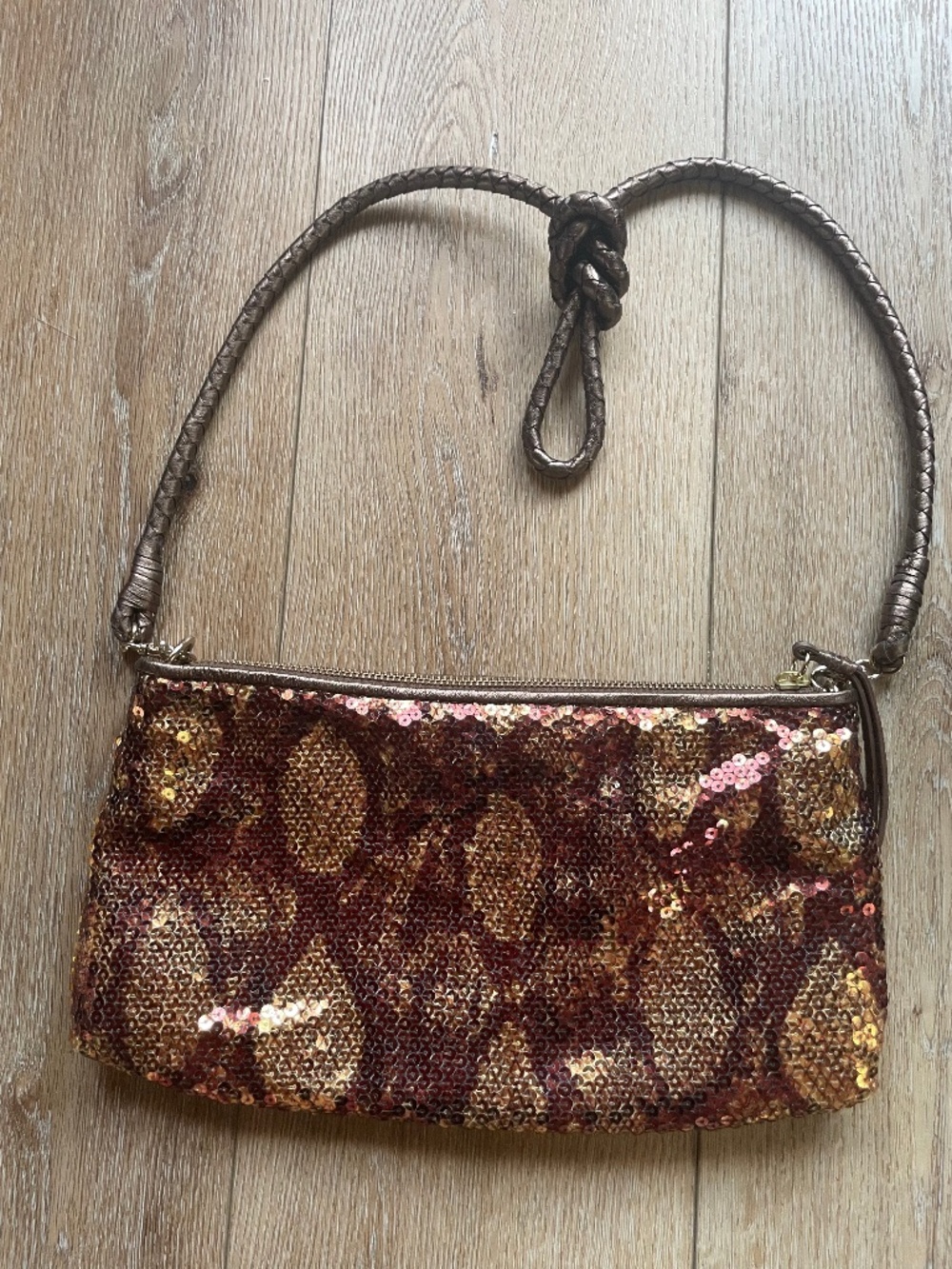 Elliott Lucca Sequined Snake Pattern Crossbody Bag
